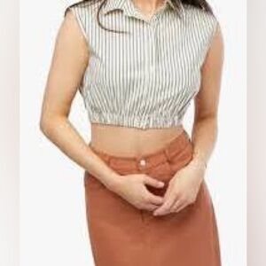 We wore what - Striped Sleeveless Crop Top